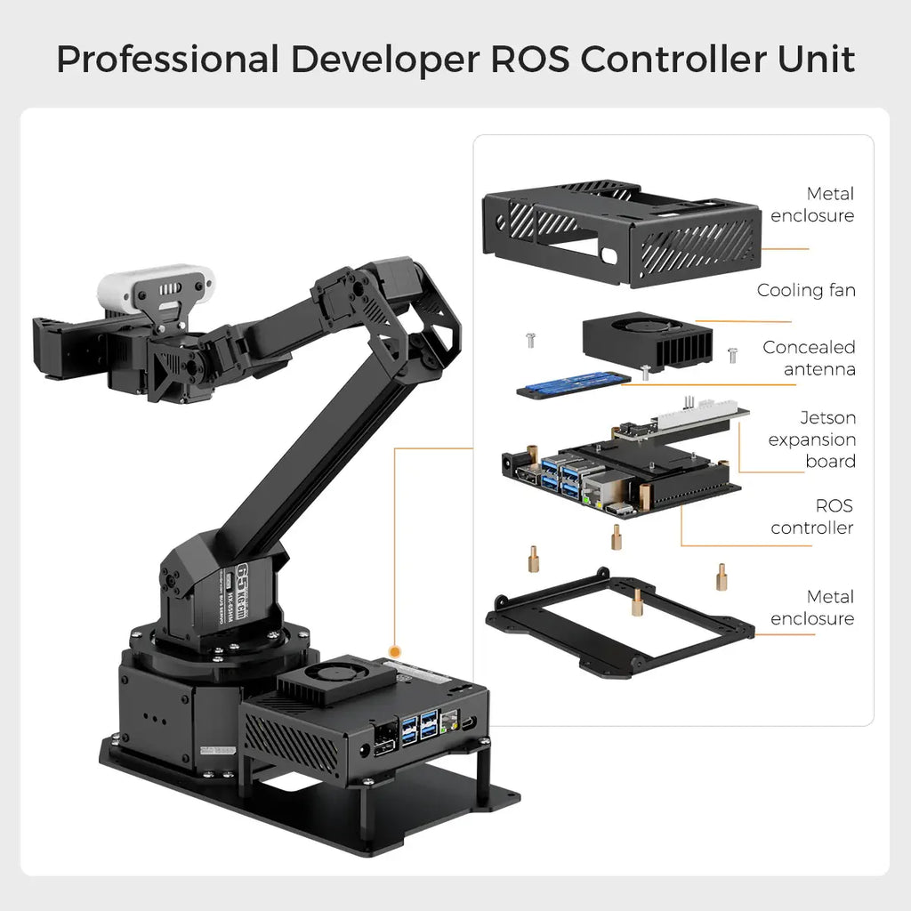 Hiwonder NexArm Open-Source ROS Robotic Arm VLA Embodied AI Kit with NVIDIA/Raspberry Pi &amp; ESP32 Dual-Controller Design, Multimodal Large AI Models &amp; OpenClaw (Without Raspberry Pi Kit)