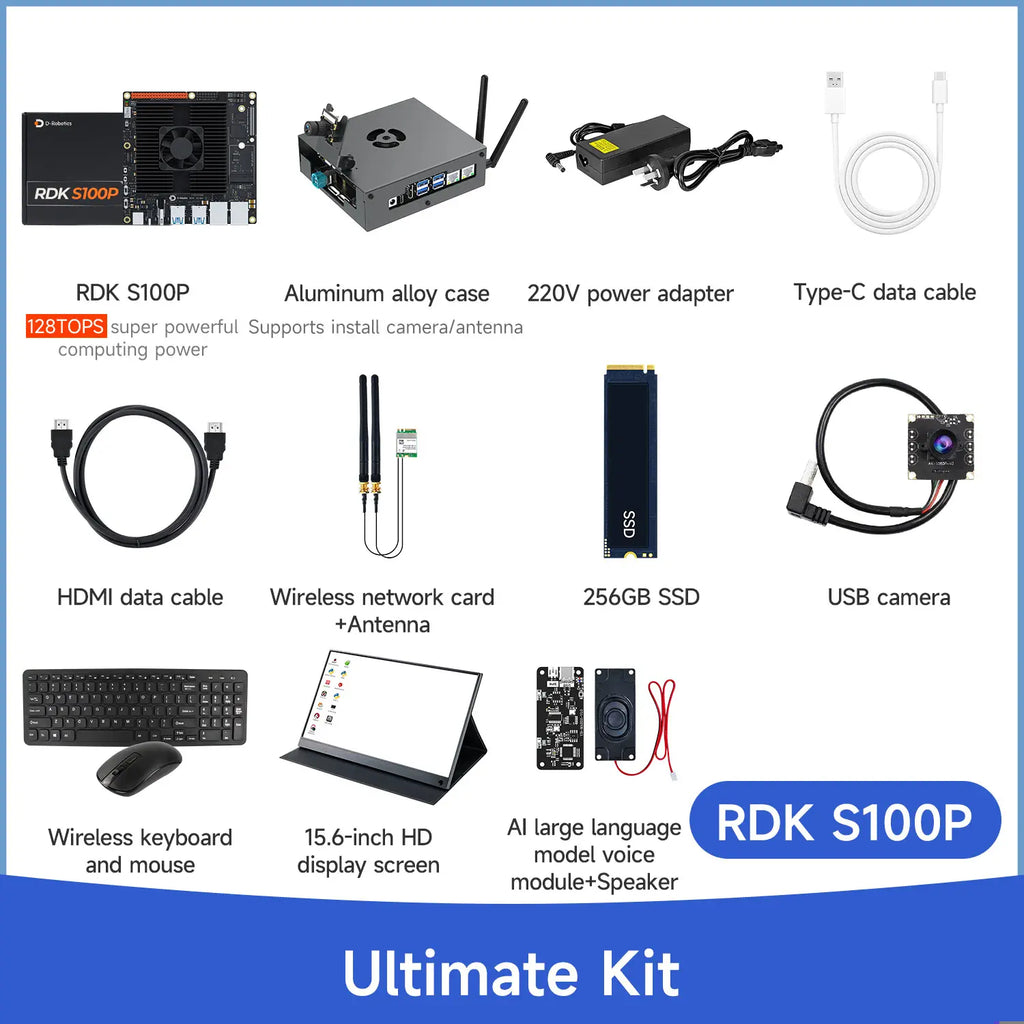 D-Robotics RDK S100P Development Board 128TOPS Computing Power BPU--Ultimate Kit