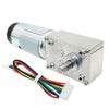 High Torque Gearmotor Self-Locking Worm Gear Motor w/ Encoder - 12V, 72RPM