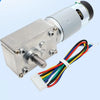 High Torque Gearmotor Self-Locking Worm Gear Motor w/ Encoder - 24V, 280RPM