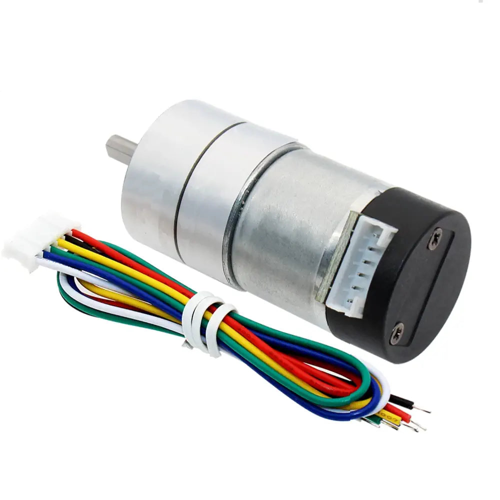 25D compact size Metal Gearmotor with encoder 25Dx43.1L mm 7.4V - 43 RPM