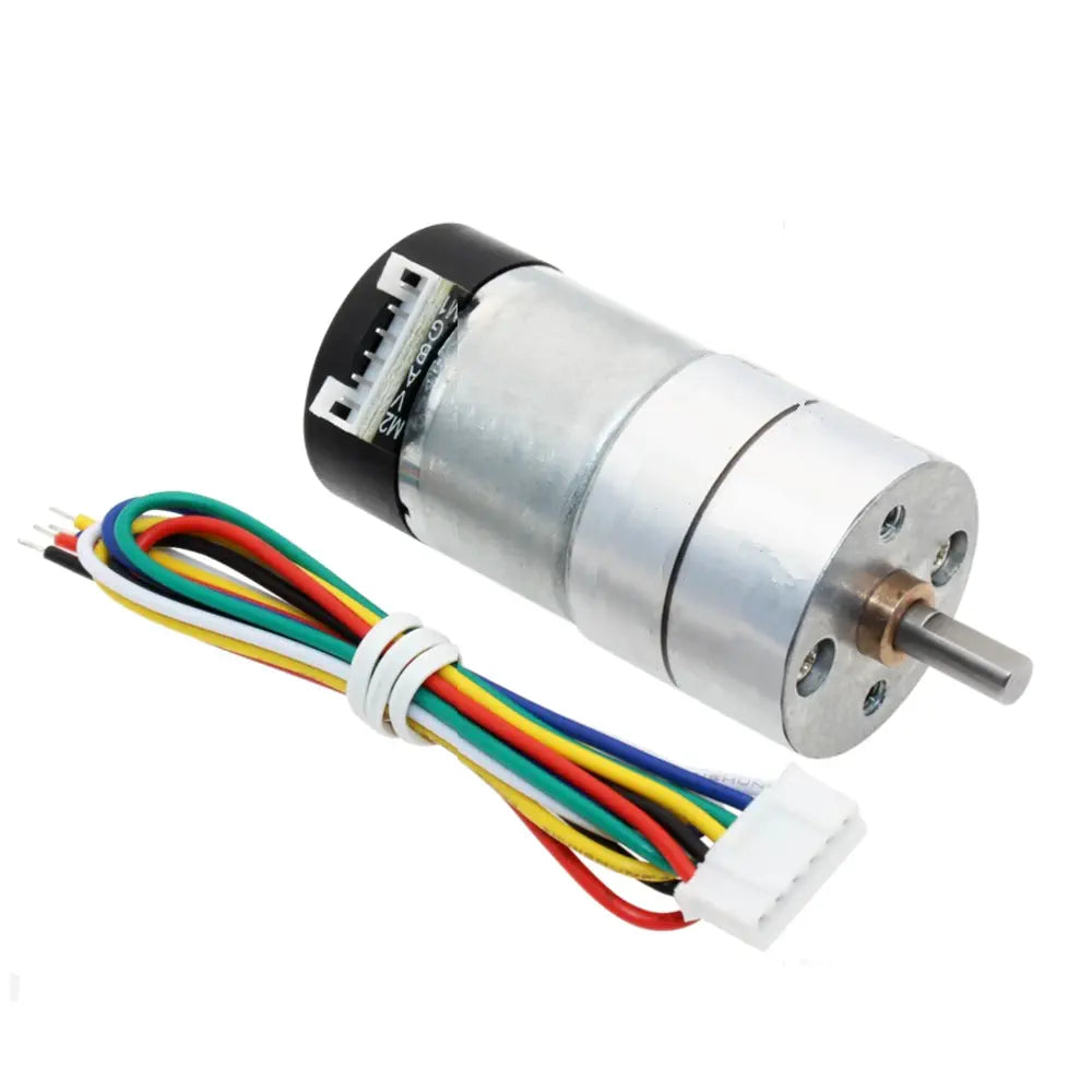25D compact size Metal Gearmotor with encoder 25Dx43.1L mm 7.4V - 43 RPM