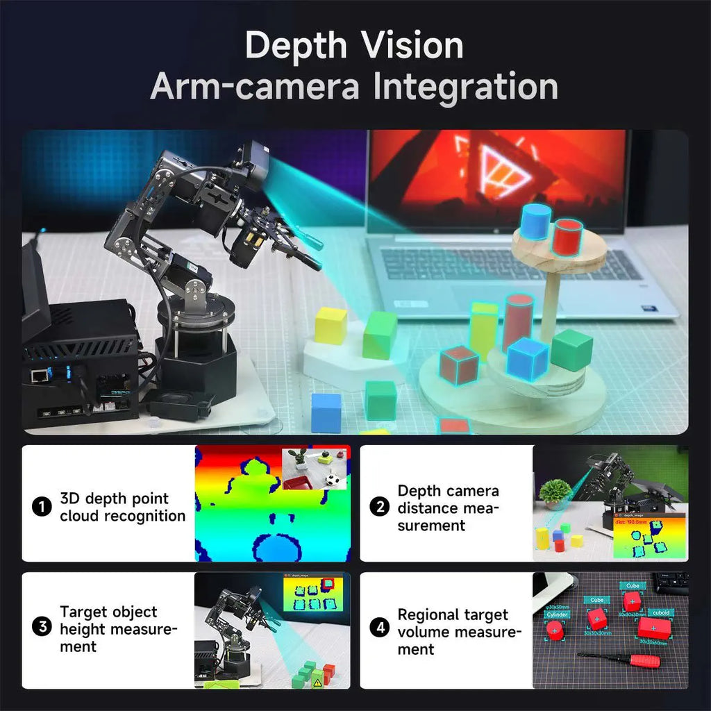 Yahboom DOFBOT Ultra AI Large Language Model 3D Depth Vision Robotic Arm-Basic Version With RPi5 16GB board