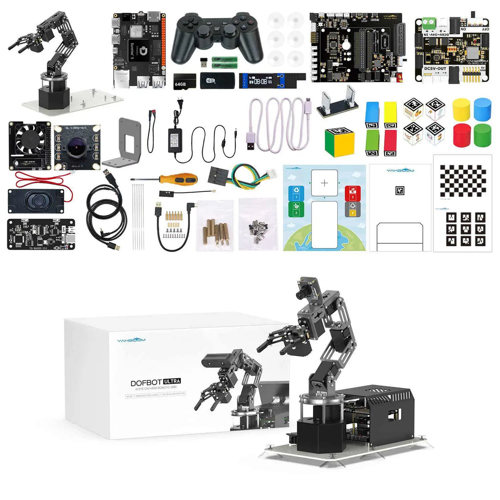 Yahboom DOFBOT Ultra AI Large Language Model 3D Depth Vision Robotic Arm-Standard Version With RDK X5-8GB board