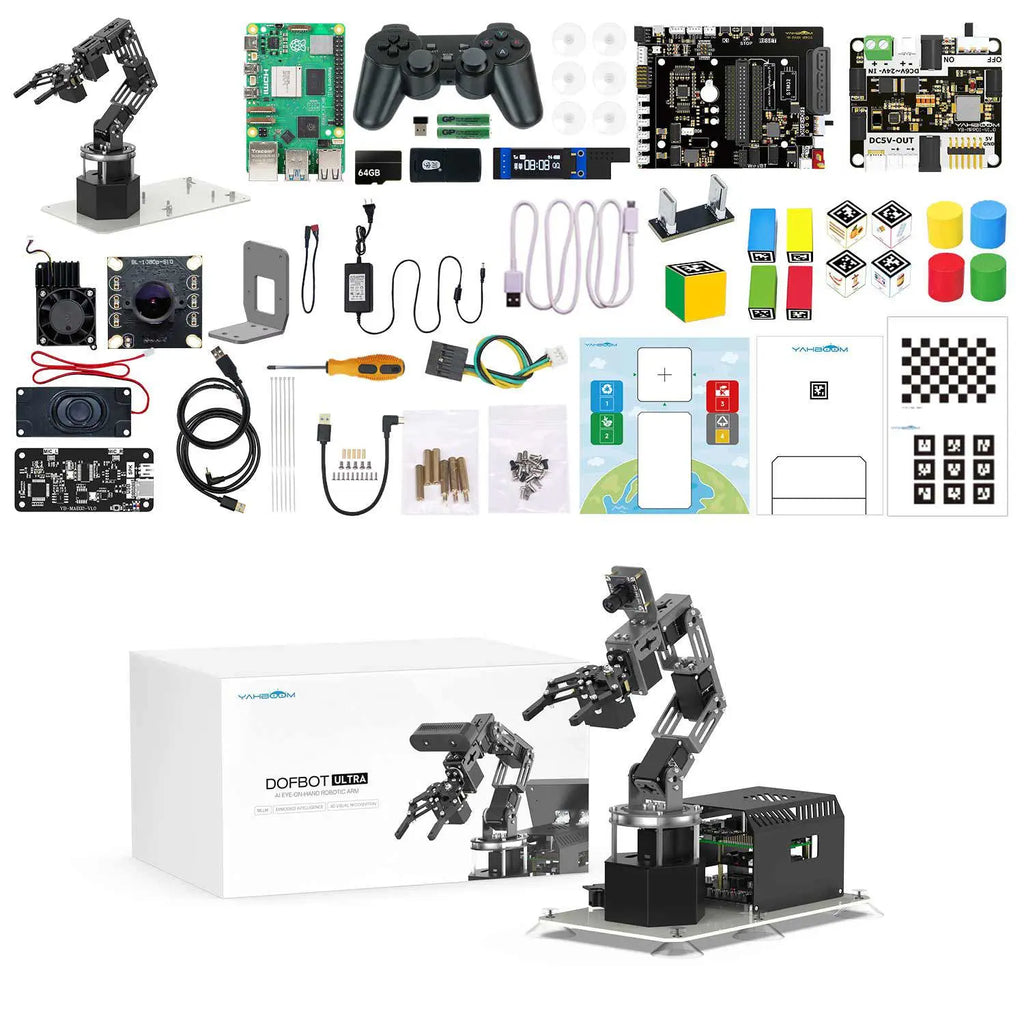 Yahboom DOFBOT Ultra AI Large Language Model 3D Depth Vision Robotic Arm-Standard Version With RPi5 4GB board