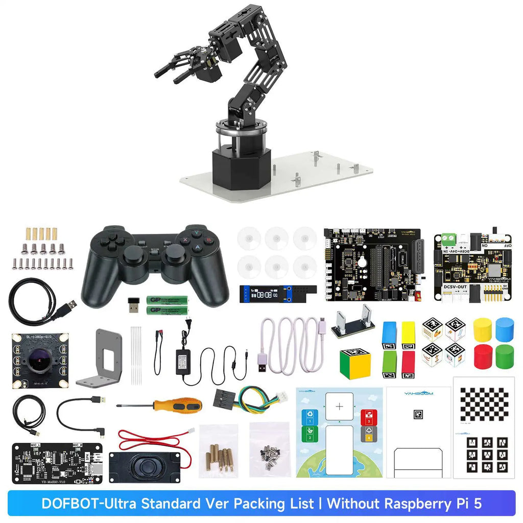 Yahboom DOFBOT Ultra AI Large Language Model 3D Depth Vision Robotic Arm-Standard Version Without RPi5 board