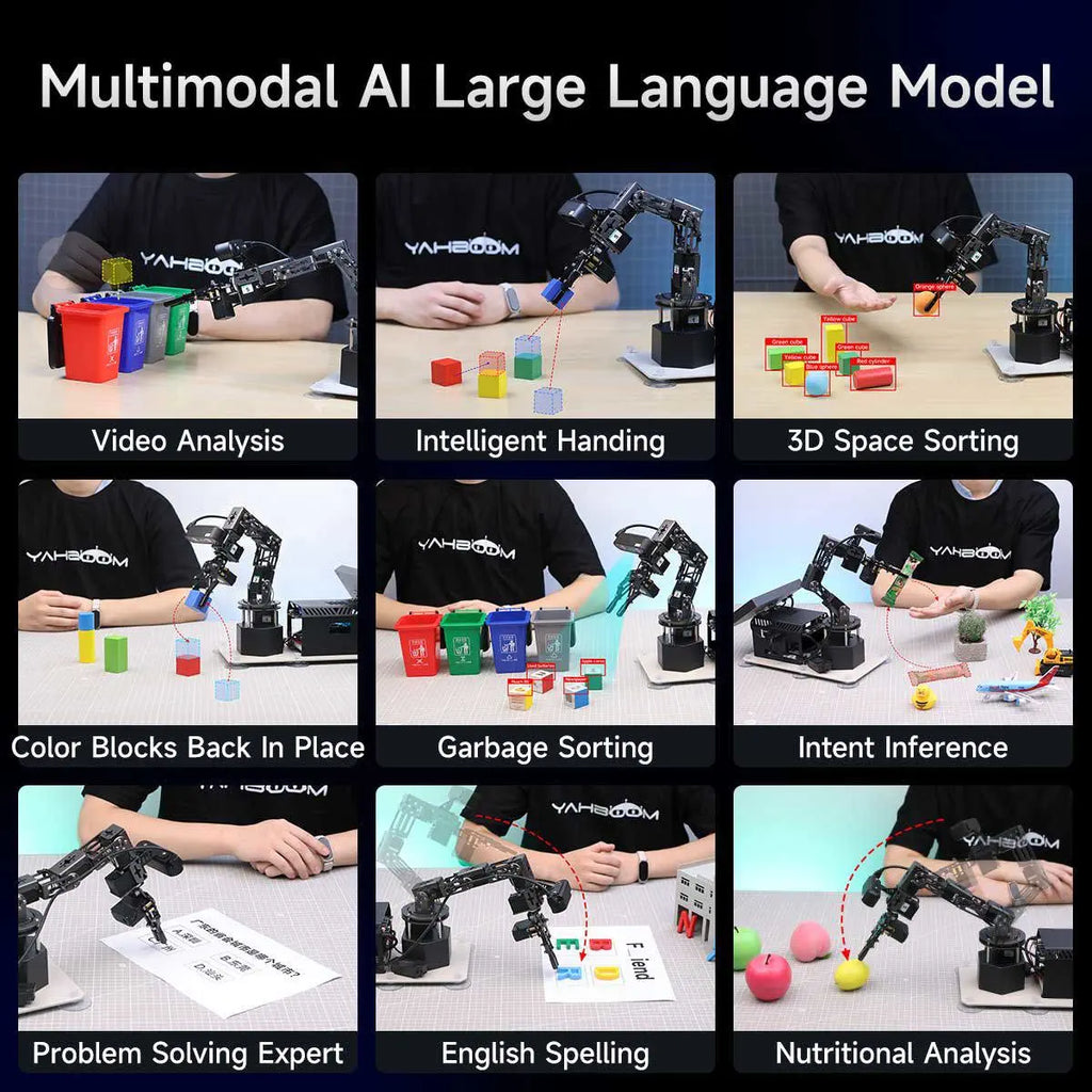 Yahboom DOFBOT Ultra AI Large Language Model 3D Depth Vision Robotic Arm-Superior Version Without RPi5 board