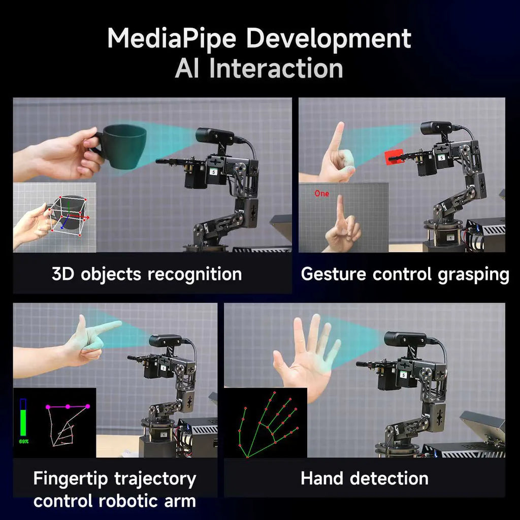 Yahboom DOFBOT Ultra AI Large Language Model 3D Depth Vision Robotic Arm-Ultimate Version Without RPi5 board