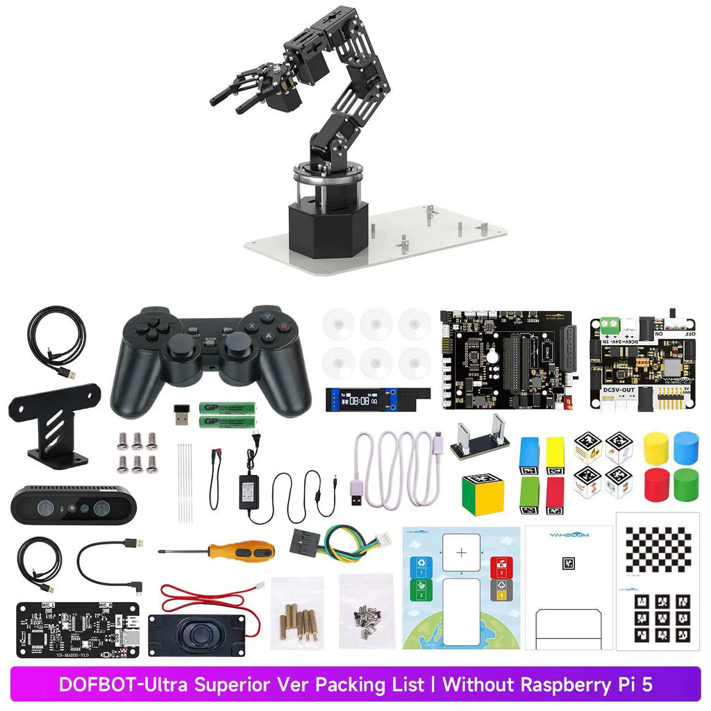 Yahboom DOFBOT Ultra AI Large Language Model 3D Depth Vision Robotic Arm-Superior Version Without RPi5 board
