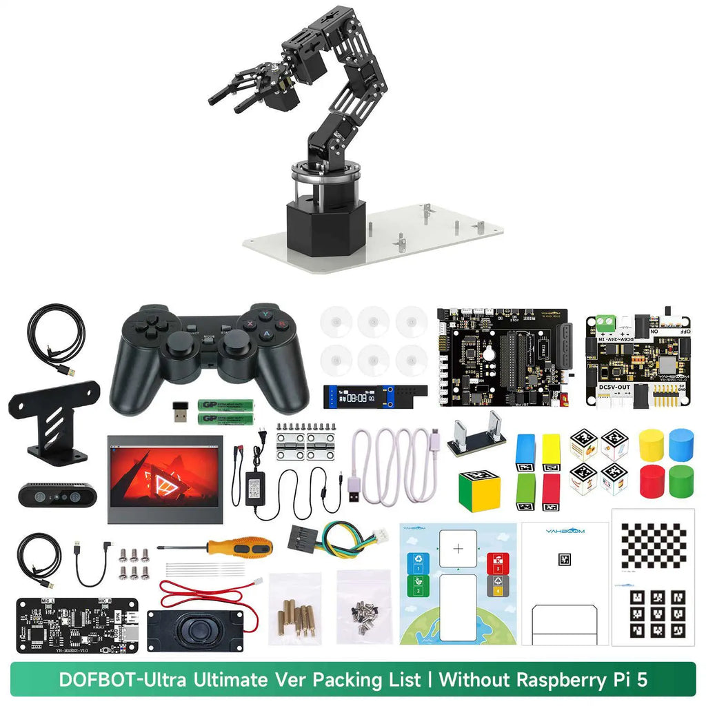 Yahboom DOFBOT Ultra AI Large Language Model 3D Depth Vision Robotic Arm-Ultimate Version Without RPi5 board