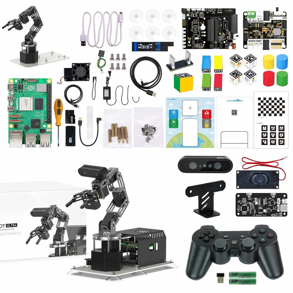 Yahboom DOFBOT Ultra AI Large Language Model 3D Depth Vision Robotic Arm-Superior Version With RPi5 16GB board