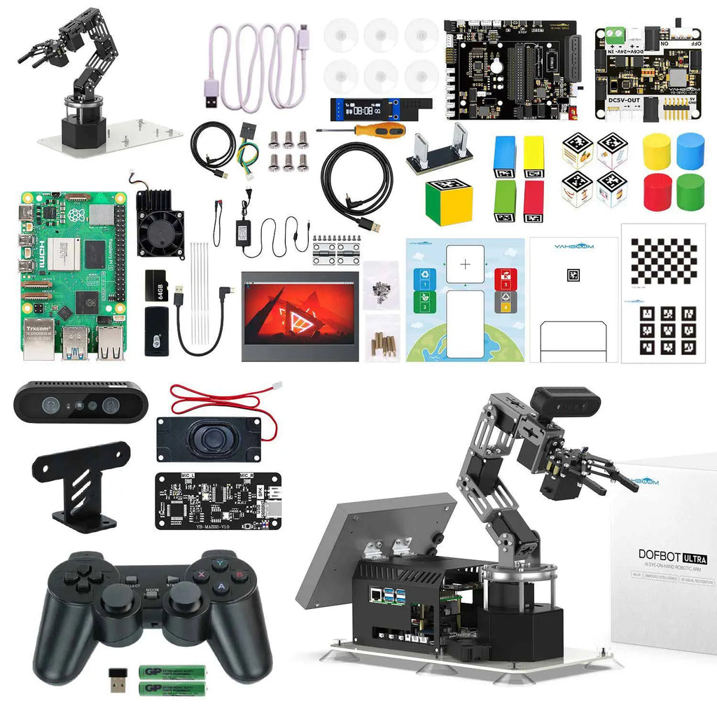 Yahboom DOFBOT Ultra AI Large Language Model 3D Depth Vision Robotic Arm-Ultimate Version With RPi5 16GB board