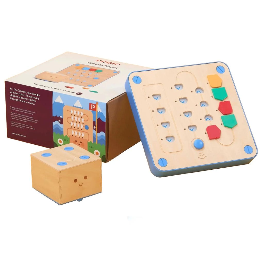 Cubetto+ Robot Playset with Ancient Egypt, Deep Space, Ocean, City Maps and Logic Pack - Coding  STEM Education Programming Learning Kit for Children 3+ Years