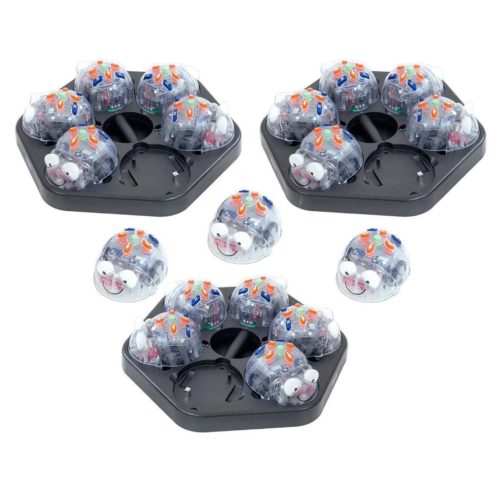 18 Blue-Bot Bluetooth Programmable Floor Robot Bundle with 3 Docking Stations w/ USB Cable - STEM Education Coding Robots for Children 3+ years