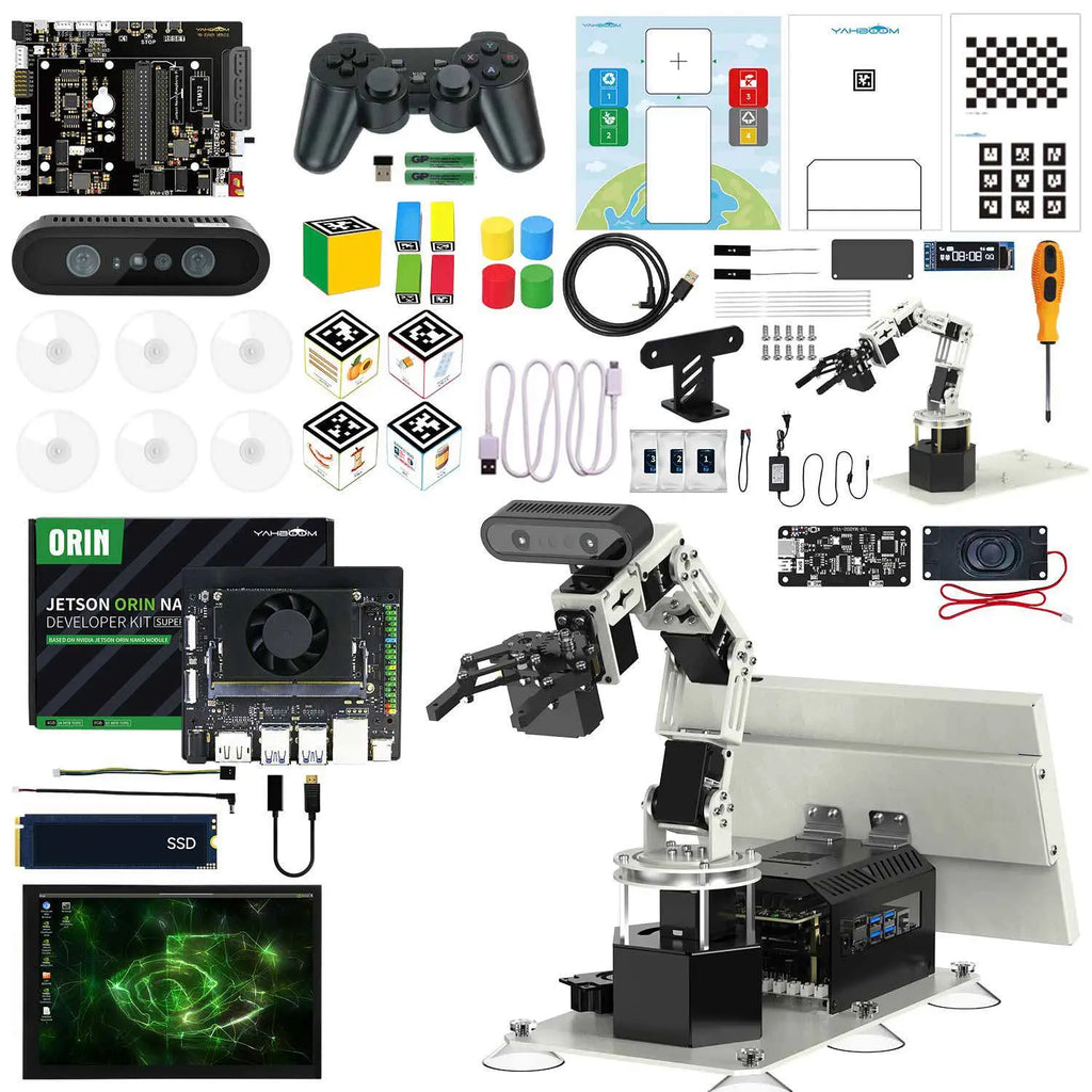 Yahboom DOFBOT Pro AI Large Model 3D Depth Vision Robotic Arm-Ultimate Version with Jetson Orin NANO SUPER 4GB Board