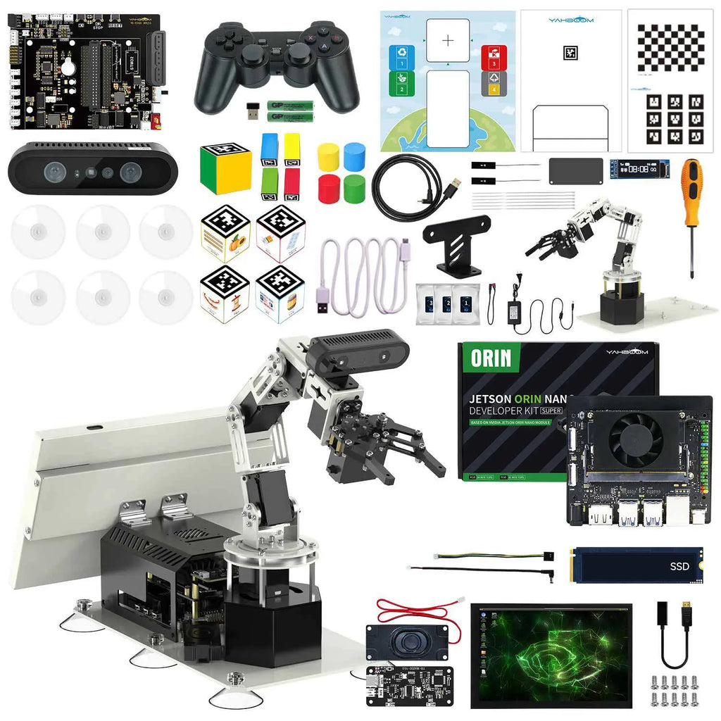Yahboom DOFBOT Pro AI Large  Language Model 3D Depth Vision Robotic Arm-Ultimate Version with Jetson Orin NANO SUPER 8GB Board