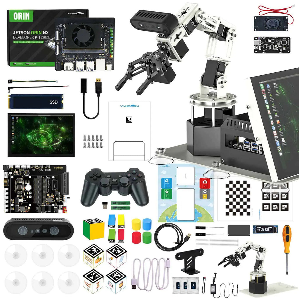 Yahboom DOFBOT Pro AI Large Model 3D Depth Vision Robotic Arm-Ultimate Version with Jetson Orin NX SUPER 8GB SUB Board