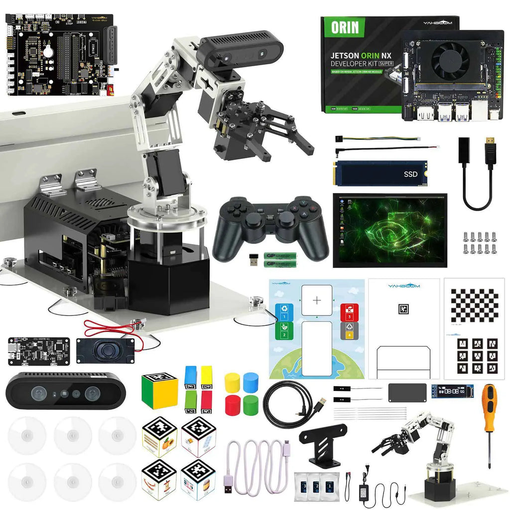 Yahboom DOFBOT Pro AI Large Model 3D Depth Vision Robotic Arm-Ultimate Version with Jetson Orin NX SUPER 16GB SUB Board