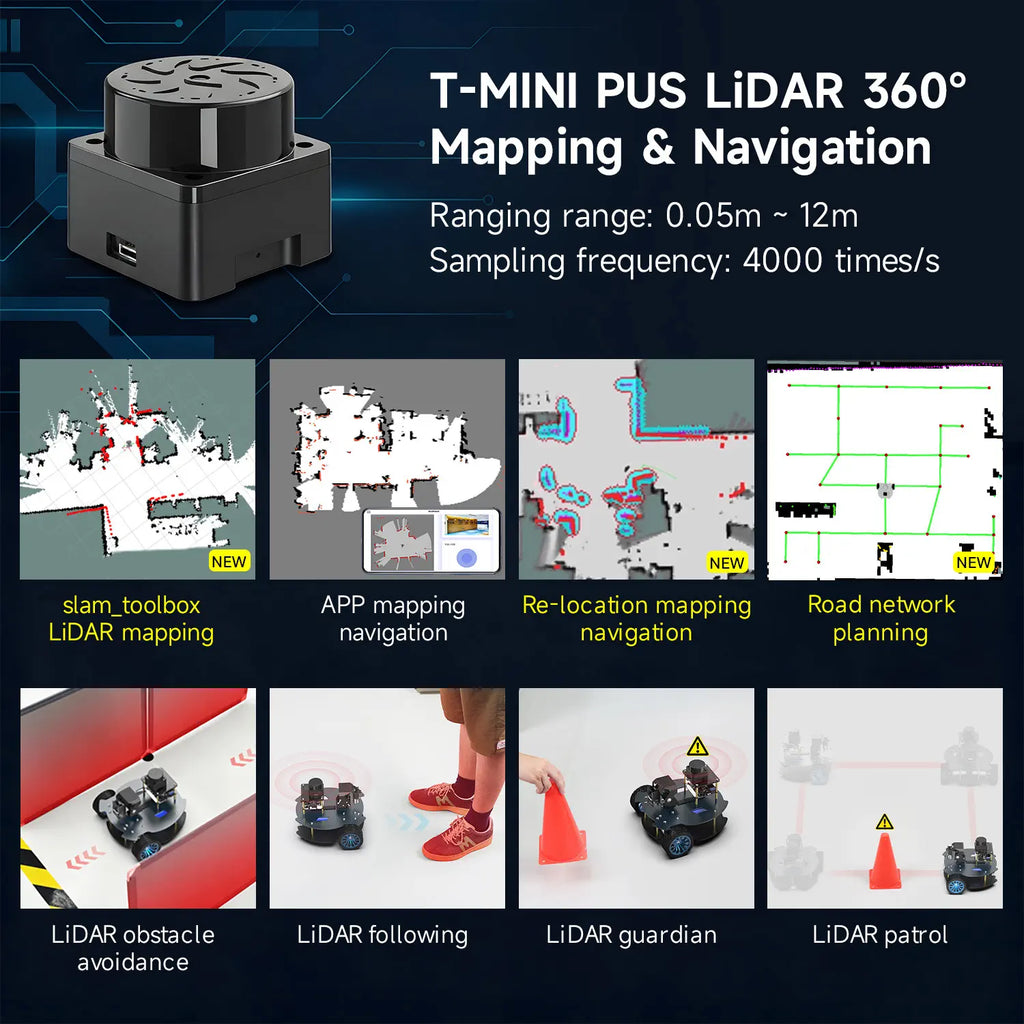 MicroROS V2 ROS2 AI Robot Car for PC virtual machine (MacOS is not supported)-Superior kit