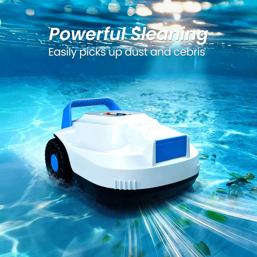 ATEAGO Compact Cordless Pool Cleaner Robot Automatic Pool Vacuum Cleaning Robot QDAT-01