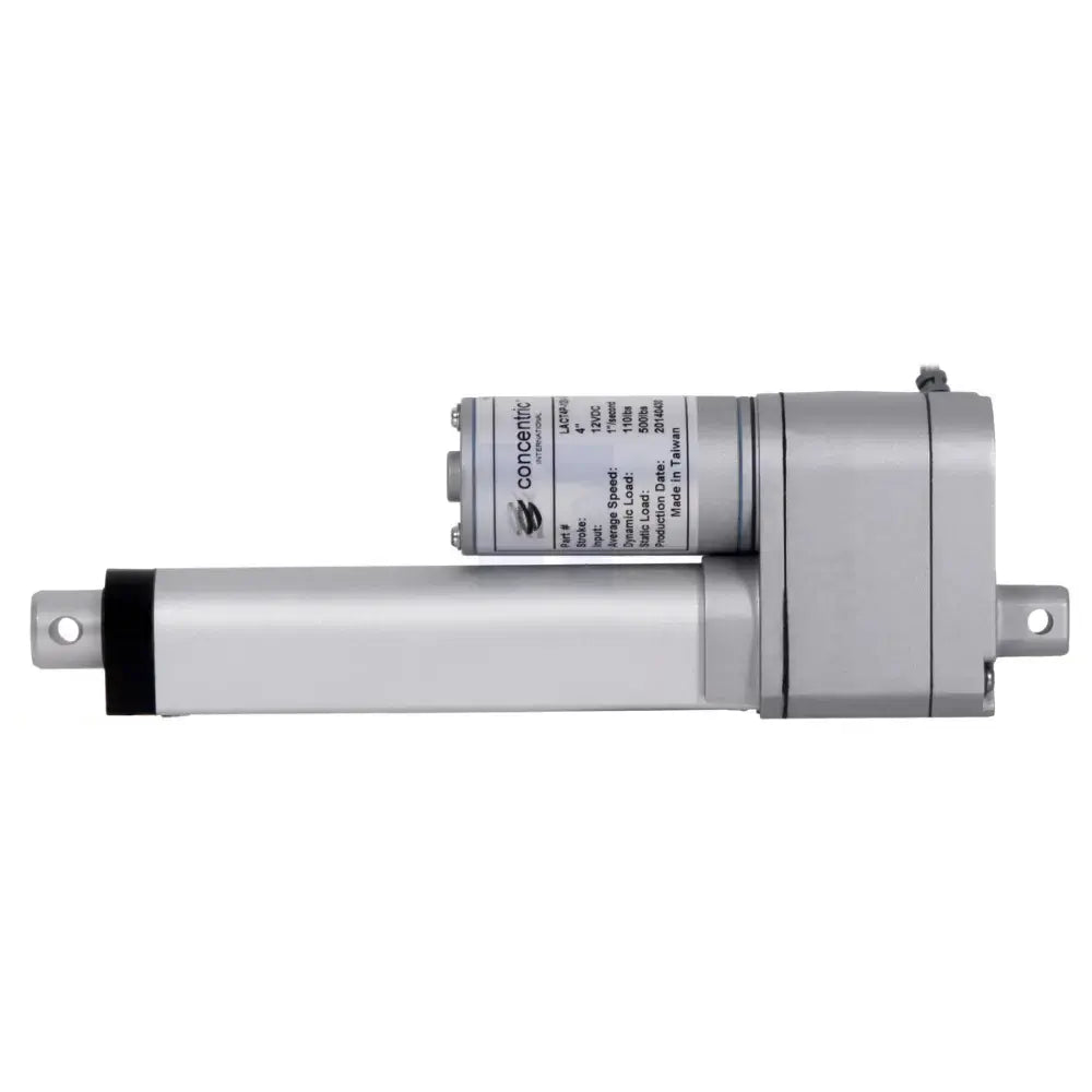 Glideforce LACT4P-12V-05 Light-Duty Linear Actuator w/ Feedback, 15kgf, 4" Stroke (3.9" Usable), 1.7"/s, 12V