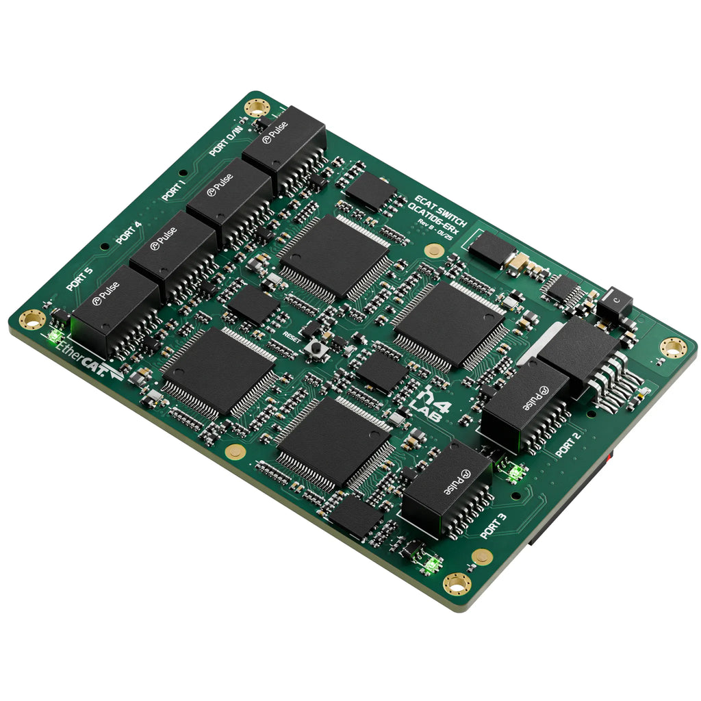 QCAT106-ERM8: 6-Port Compact EtherCAT® Switch/Junction with board-to-board connectors