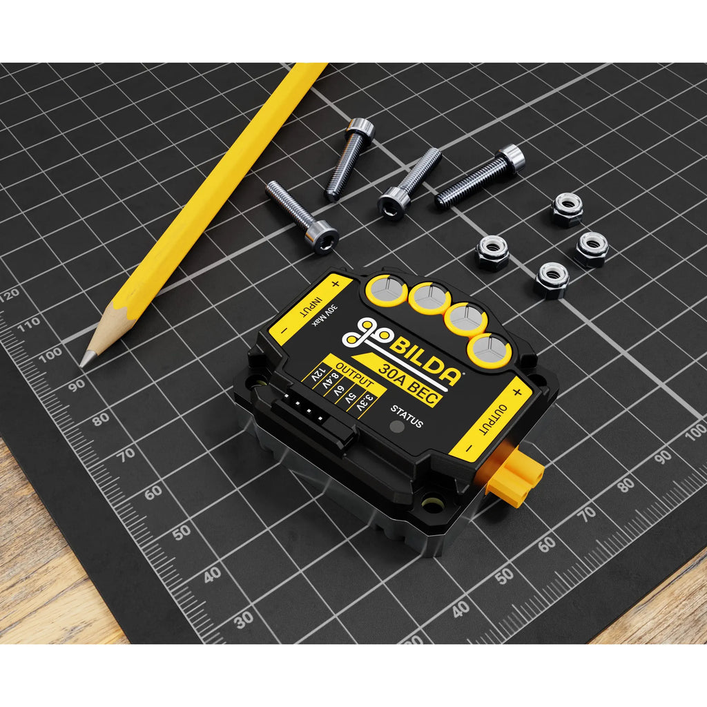 ServoCity 30A BEC / Voltage Regulator (5-30V Input, 3.3V, 5V, 6V, 8.4V, 12V Output, XT30 Connectors)