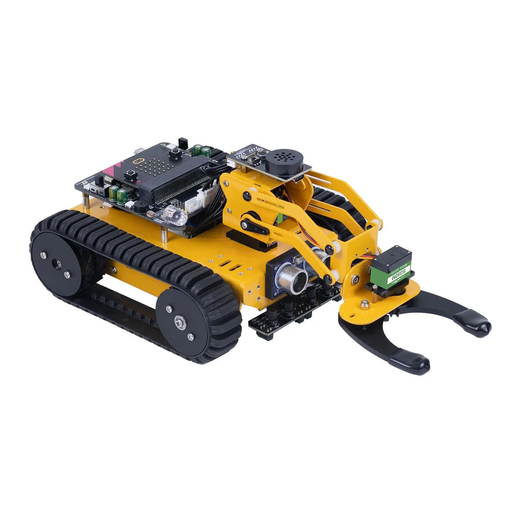Yahboom Last:bit Programmable Tank Car with 3DOF Robotic Arm(Superior Version with Microbit V2)