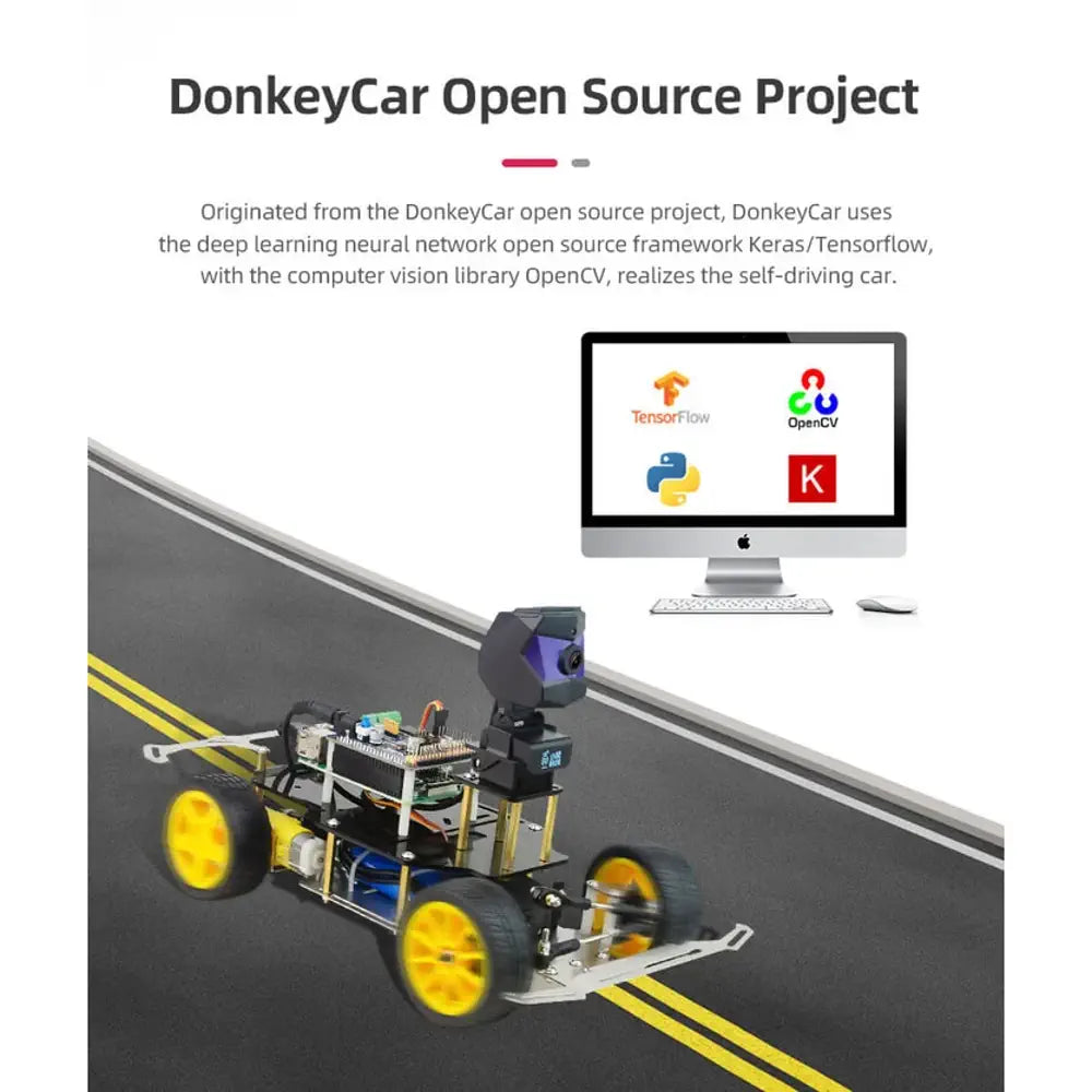 XiaoR GEEK Donkey Car Starter Kit Open Source DIY Self Driving Platform (w/o Raspberry Pi)