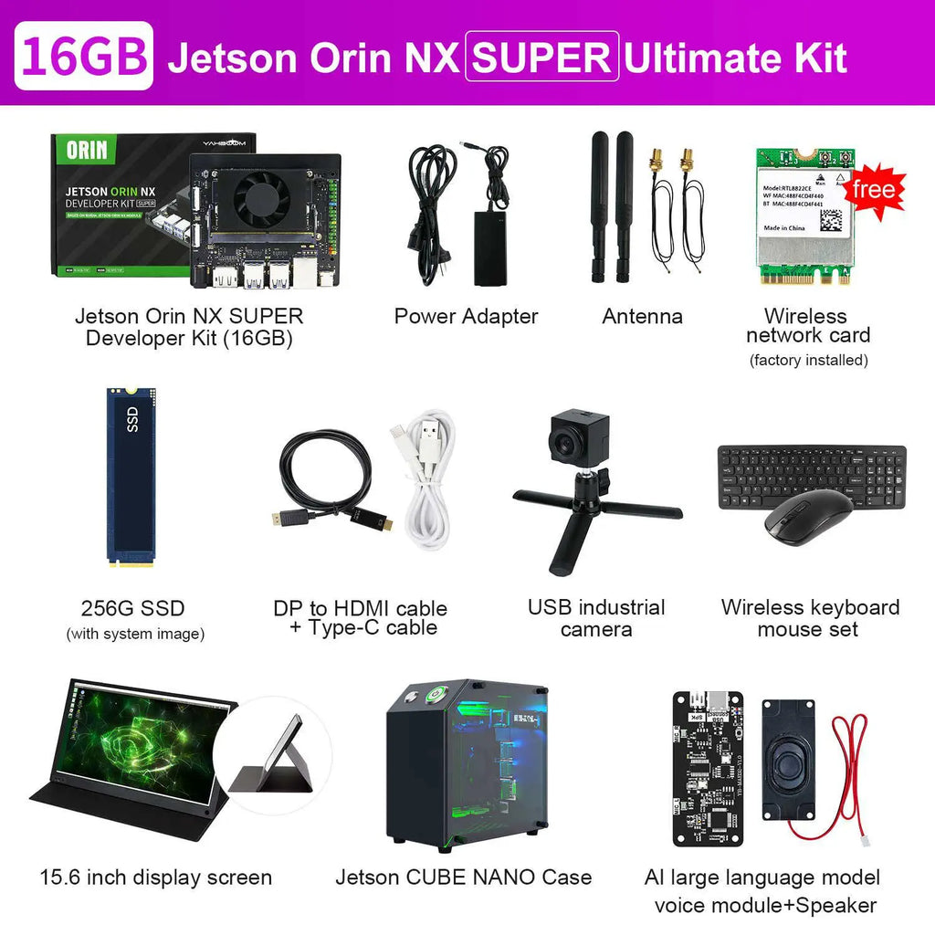 Yahboom Jetson Orin NX 16GB Super Development Kit Based On NVIDIA Core Module For ROS AI Deep Learning--Ultimate Kit
