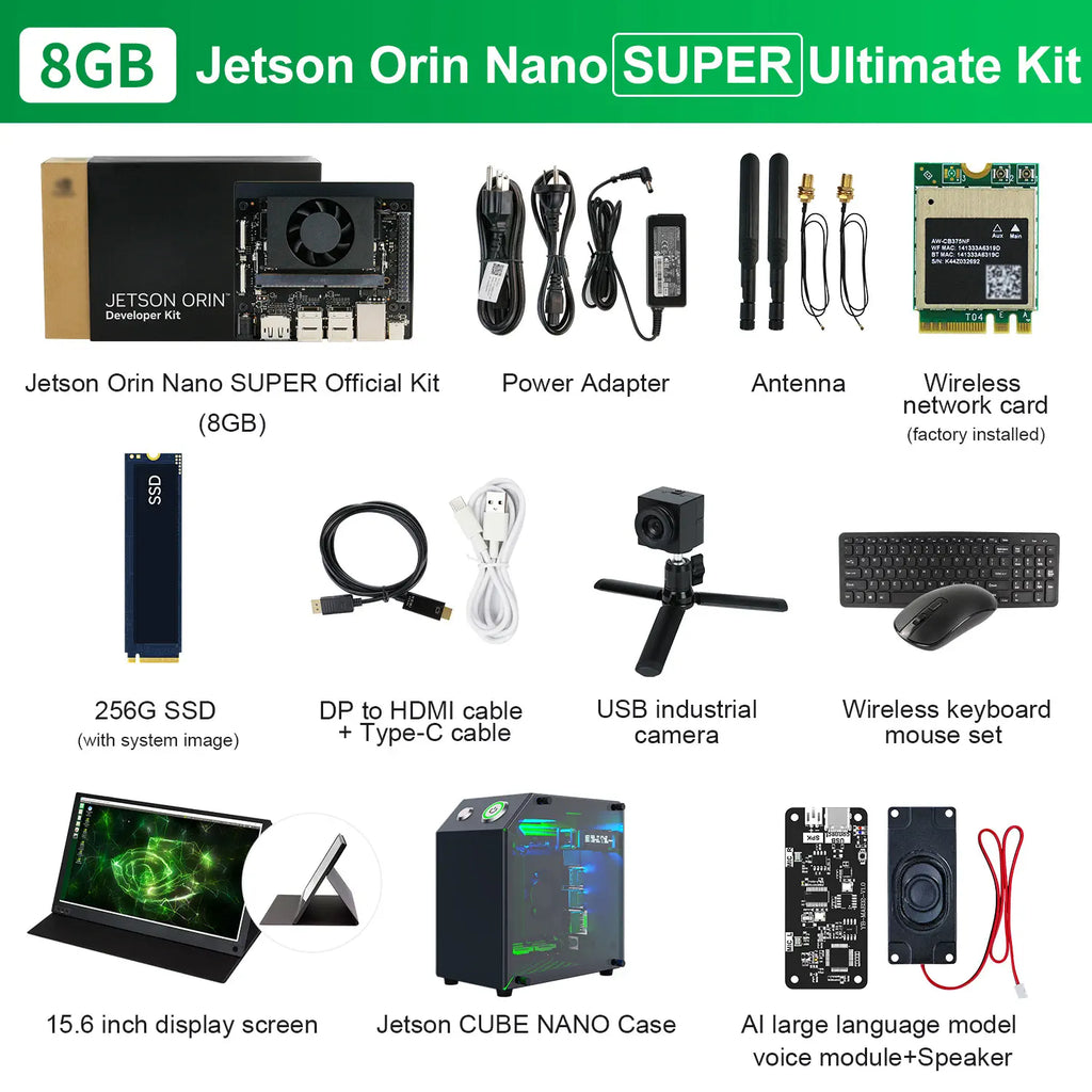 Official Original Jetson Orin NANO 8GB SUPER Development Board for AI Deep Learning-- Ultimate Kit