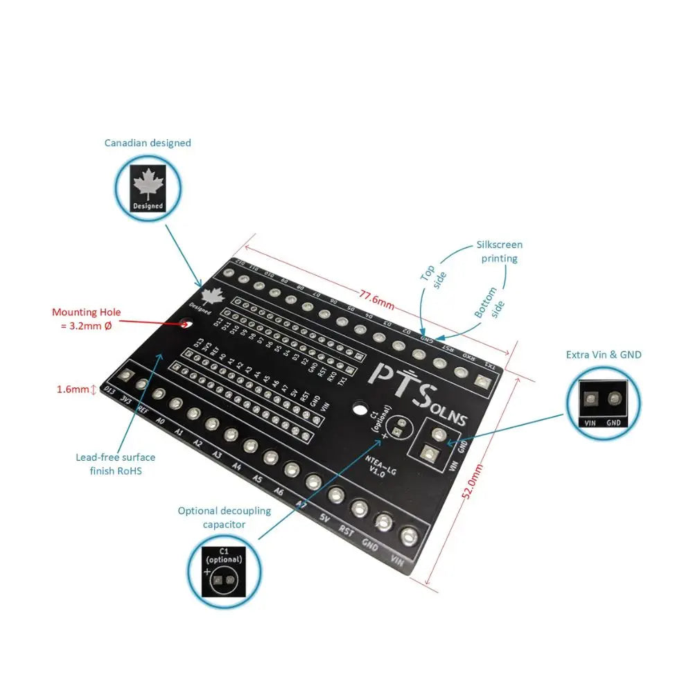 PTSolns Nano Terminal Expansion Adapter Board (NTEA-LG)