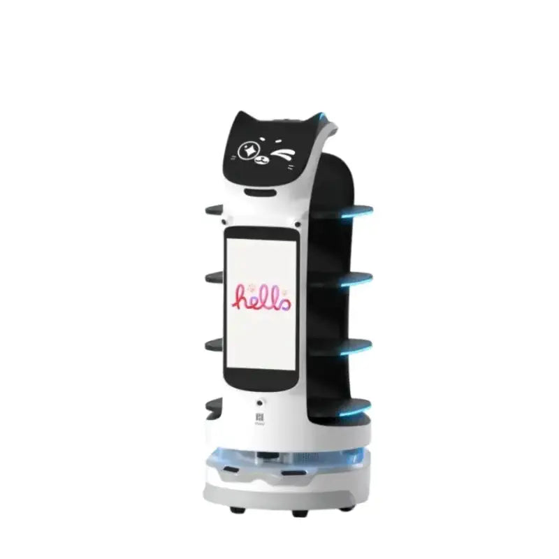 PUDU BellaBot Pro Delivery & Advertising Robot (White) - RobotShop