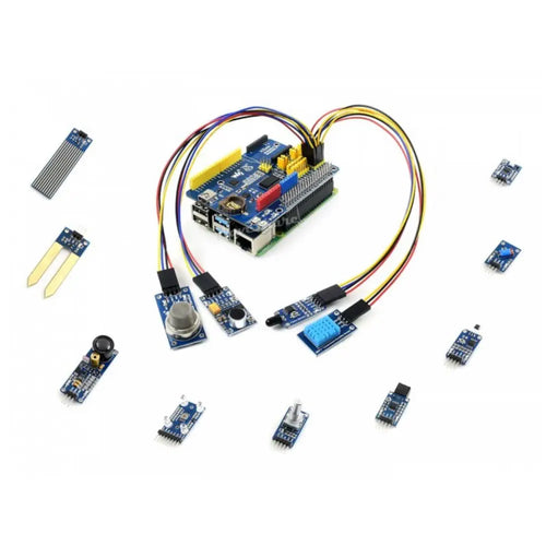 Raspberry Pi 4 Model B Sensor Kit w/ 13 Sensors & US Plug w/o Raspberry Pi