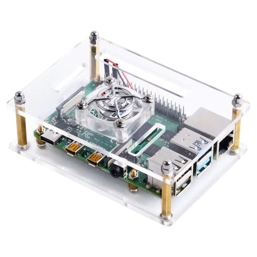 Raspberry Pi Acrylic Case w/ Transparent Fan