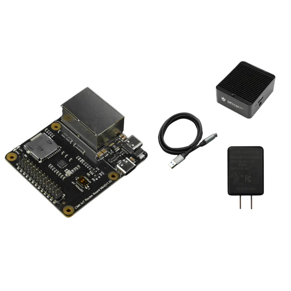 Raspberry Pi CM4 IoT Router Carrier Board Mini w/ Case, Power Supply ...