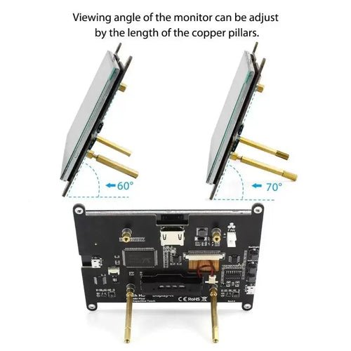 RC050S HD 5-Inch 800x480 Capacitive Touch Monitor for RPi w/ Speaker, Backlight