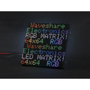 Waveshare RGB Full-Color LED Matrix Panel, 64x64 pixels, Adjustable Brightness