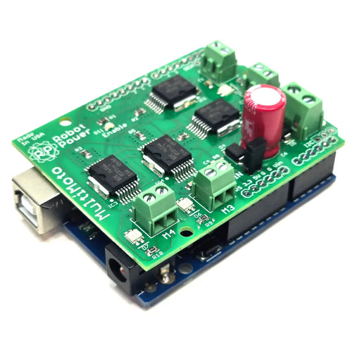 Robot Power MultiMoto 4 Channel H-Bridge Motor Controller for Arduino 6.5A, 6-36V