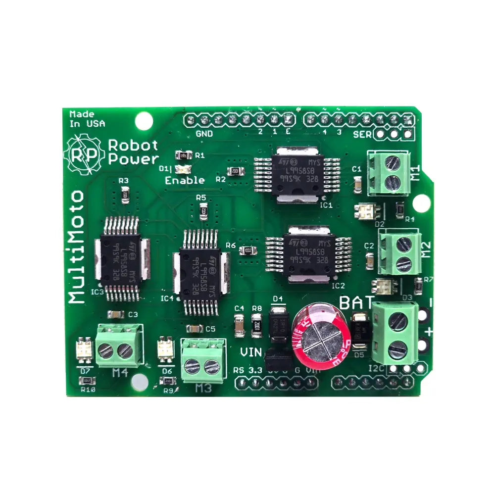 Robot Power MultiMoto 4 Channel H-Bridge Motor Controller for Arduino 6 ...