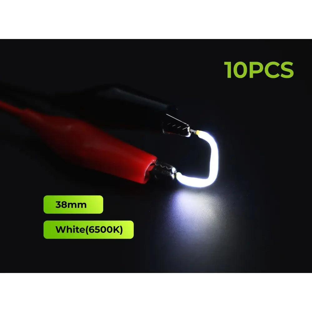 SeeedStudio Double Ended COB LED Strip - White (6500K) 38mm (10pcs)