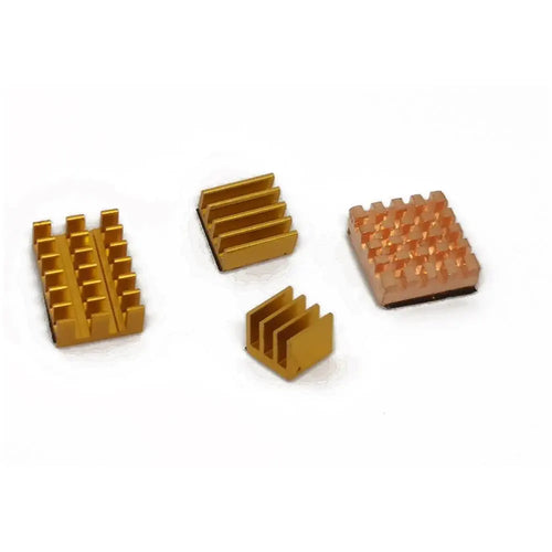 Seeedstudio Heat Sink Kit for Raspberry Pi 4B - Gold Aluminum & Copper Blocks