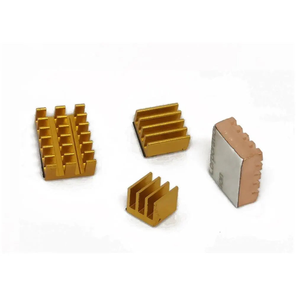 Seeedstudio Heat Sink Kit for Raspberry Pi 4B - Gold & Copper Blocks