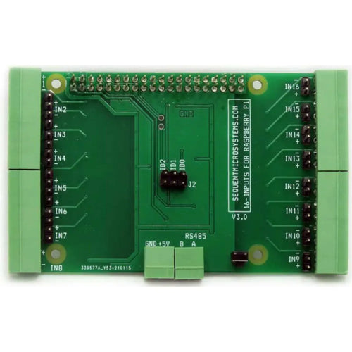 Sequent Microsystems 16 Universal Inputs 8-Layer Stackable HAT for Raspberry Pi