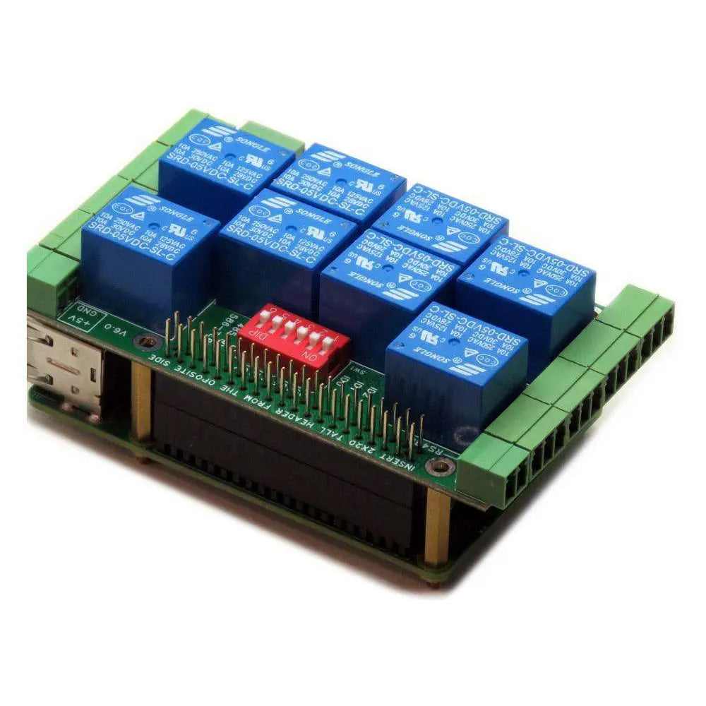 Sequent Microsystems 8 Relays 4A/120V 8-Layer Stackable HAT for Raspberry Pi