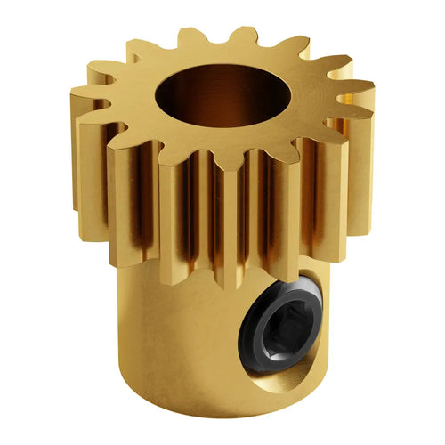 ServoCity 2304 Series Brass, MOD 0.8 Pinion Gear (6mm Bore, 15 Tooth)