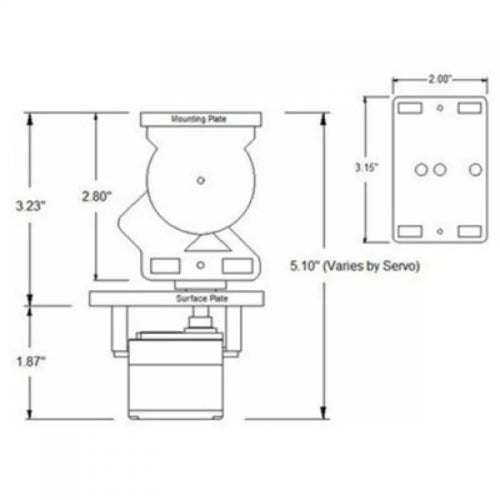 SPT200 Direct Drive Pan & Tilt System (Hitec)