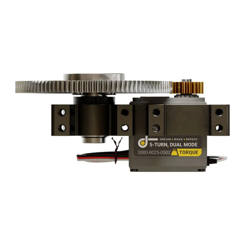 ServoCity Stingray-5 Servo Gearbox (12 rpm, 1750 Oz-in Torque, Continuous Rotation)