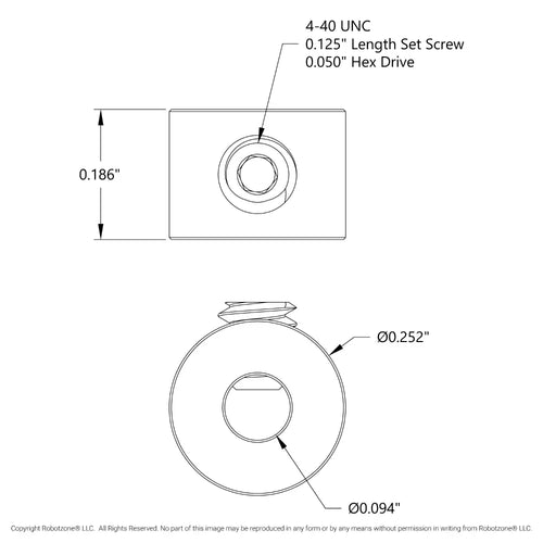 ServoCity 0.09375" (3/32) Steel Set-Screw Collar