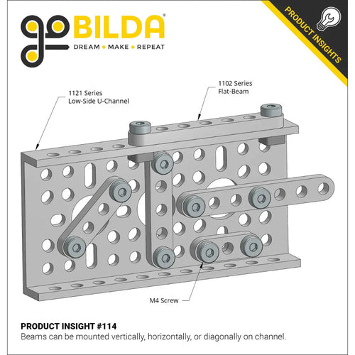 ServoCity 1102 Series Flat Beam (10 Hole, 80mm Length) - 2 Pack